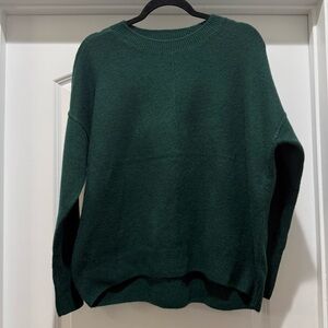 Vince Camuto Green Knit Sweater Size S Oversized Cozy Pullover